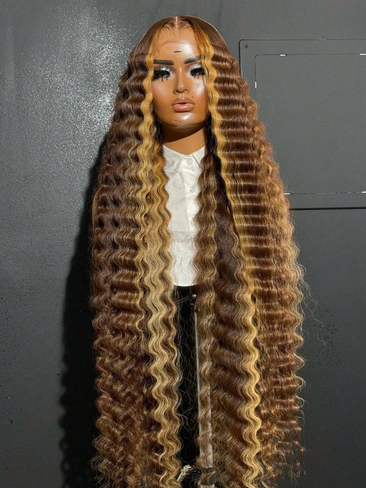Highlights Brown Loose Deep Wave Lace Frontal Wig