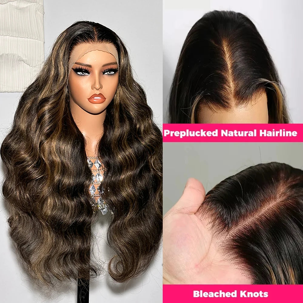 Highlight Color Body Wave Lace Frontal Wig