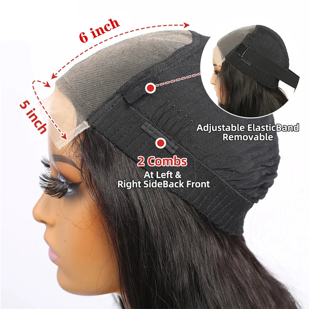 Black Straight Lace Frontal Wig