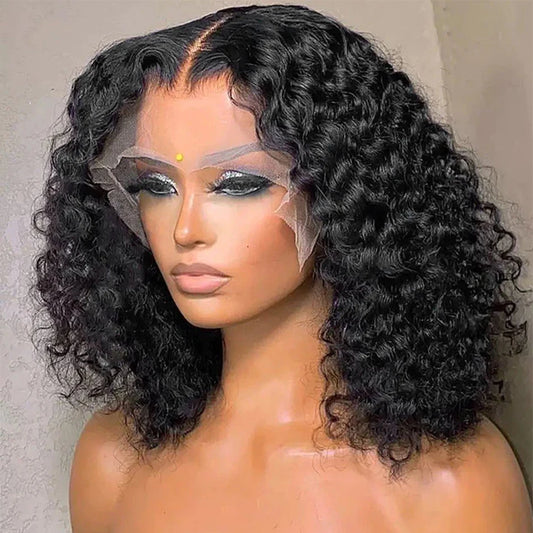 Curly Short Bob Lace Frontal Wig Wig