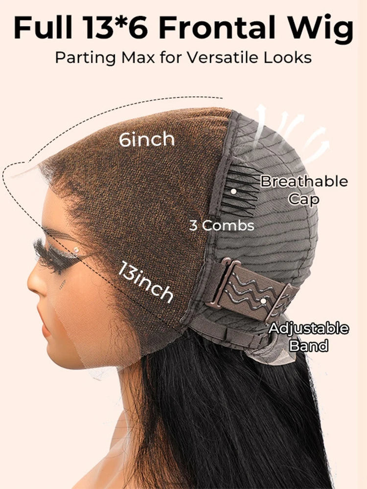 Amber Cocoa Highlights Body Wave 13x6 Lace Frontal Wig