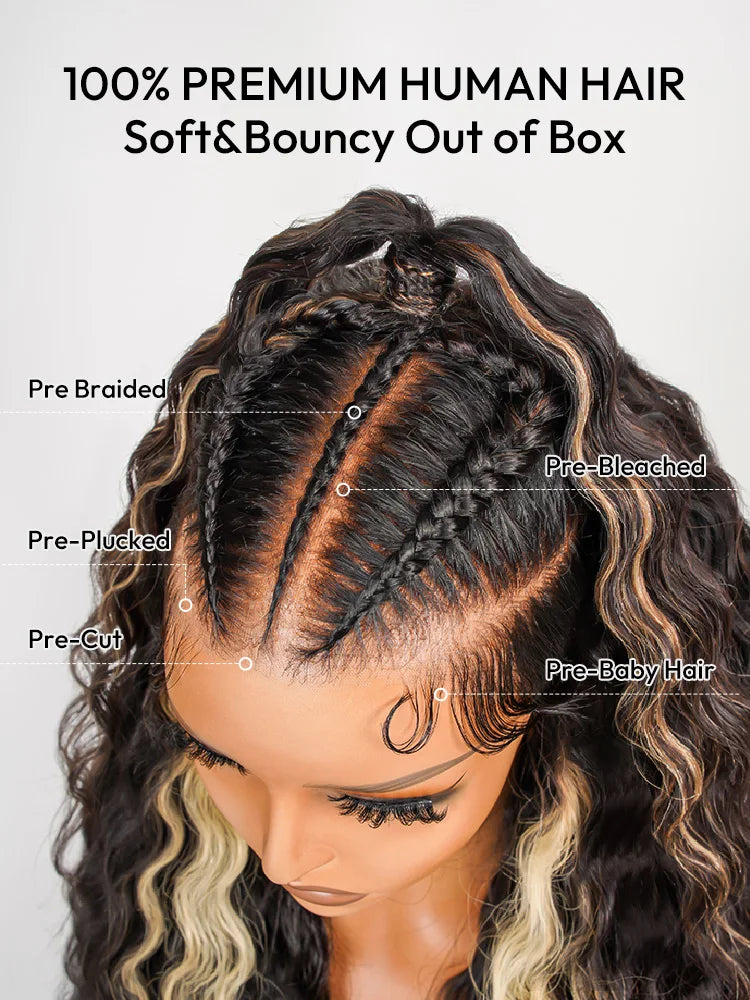 Highlight Ready To Go Crimped Wavy Lace Frontal Wig