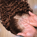 Chocolate Brown Deep Curly Lace Frontal Wig