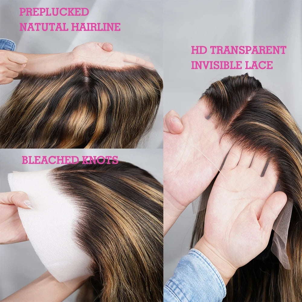 Highlight Color Body Wave Lace Frontal Wig